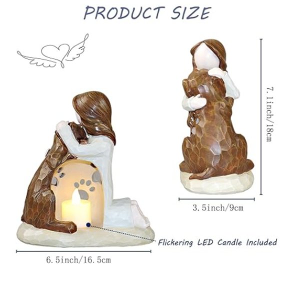 Dog Memorial Candle Holder - Bereavement Gift - Loss Of Pet Remembrance Gift - Picture 2 of 10